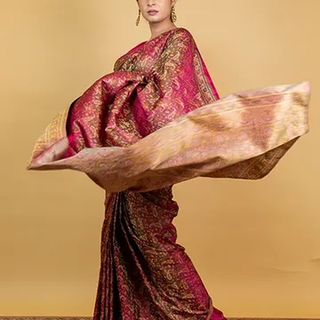 Maroon Banarasi Silk Saree