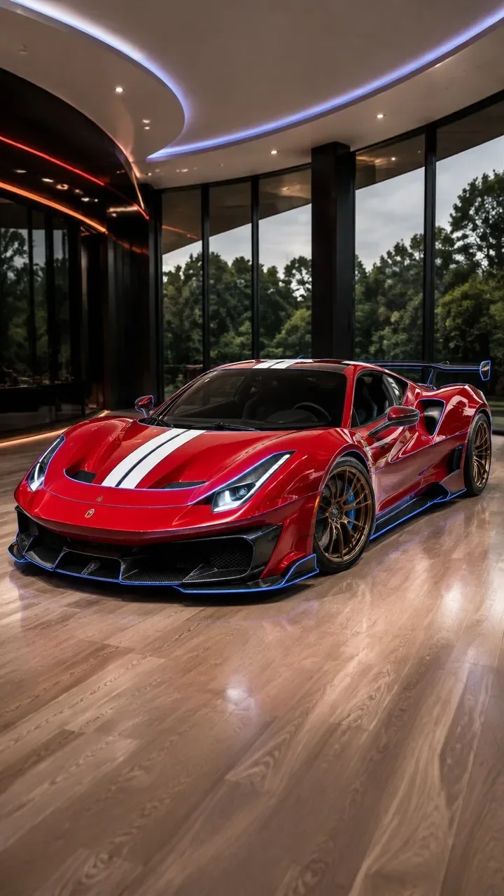 Crimson Red Ferrari Pista