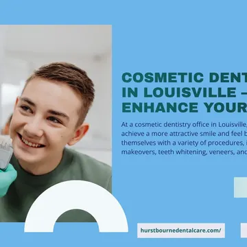 Young man smiling while dentist shows tooth color shades for cosmetic dentistry in Louisville