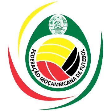 Mozambican Football Federation logo with globe and colorful arcs