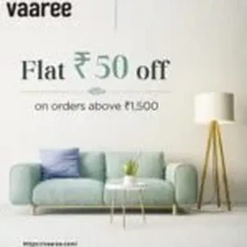 Mint green sofa with blue pillow and wooden floor lamp in minimalist living room with discount text