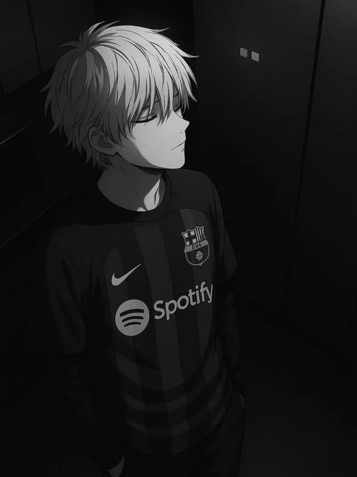 Anime Boy in Barcelona Jersey
