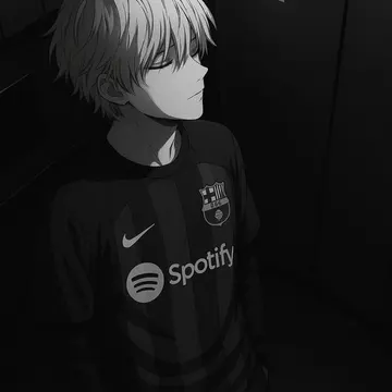 Anime Boy in Barcelona Jersey